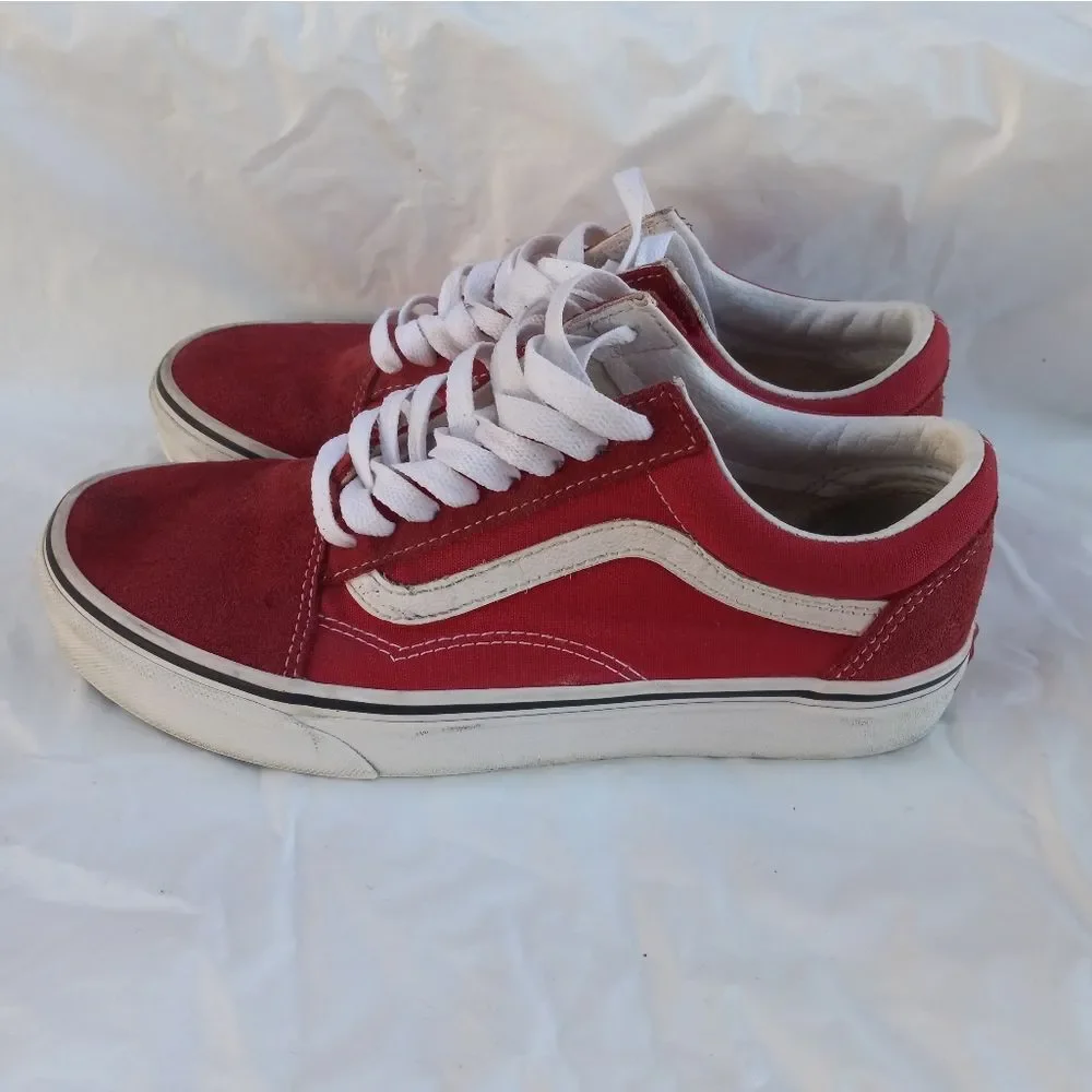Vans Old Skool Red Men's Size 8 Unisex Sneaker Shoe